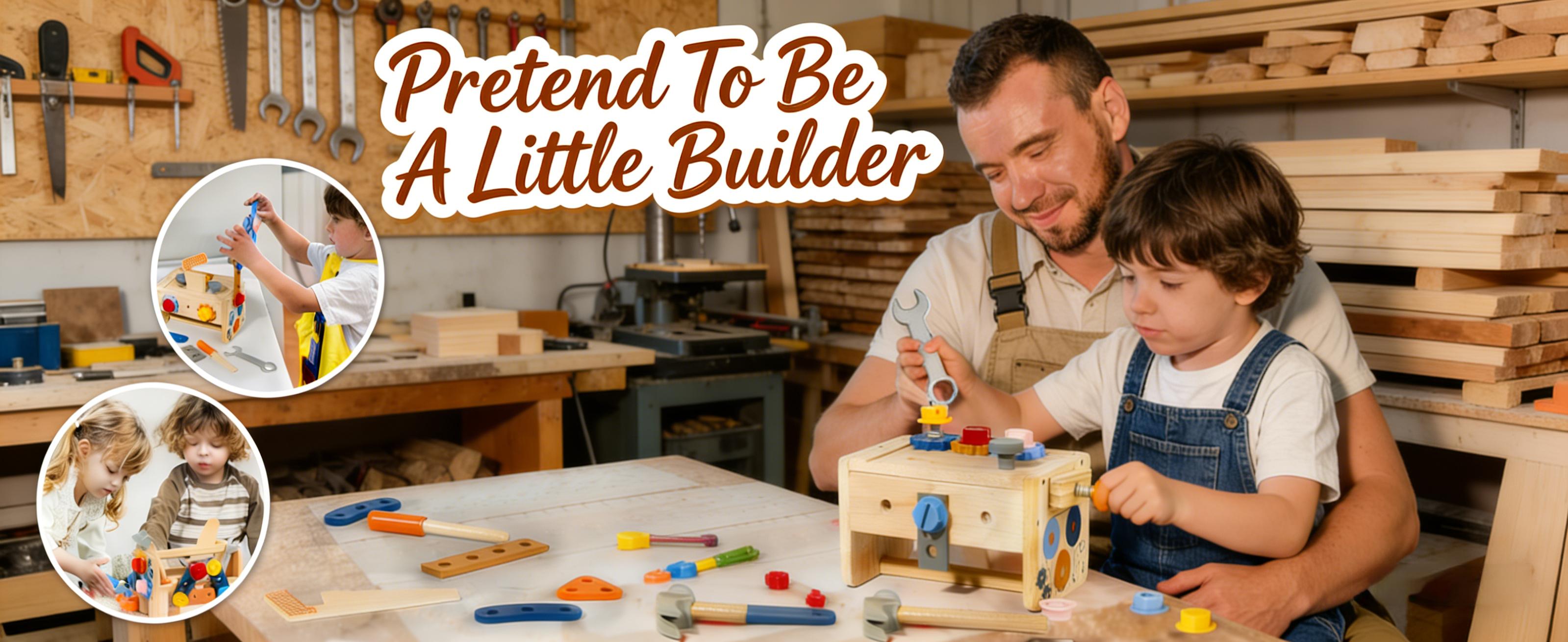 Montessori Kids Tool Set,Wooden Kids Tool Set with Apron,39 PCS Wooden Toddler Tool Bench Box Montessori Toys for 2 3 4 Year Old Boys Girls, Educational STEM Construction Toys Pretend Play Toddler Toys Age 3-5 Birthday Gift