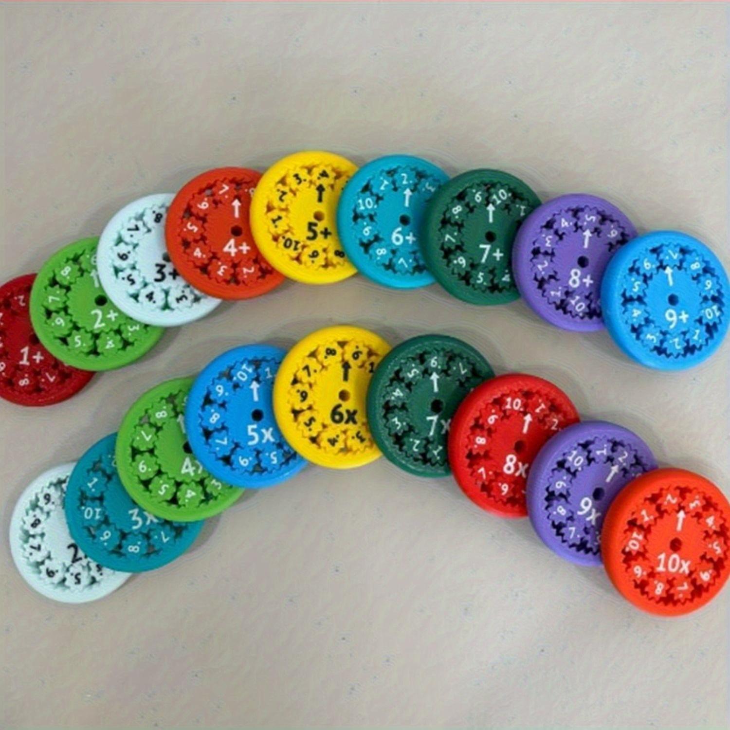 Math Spinner, 9 Counts/18pcs Interactive Math Spinner, Fun Learning Tool for Addition, Subtraction, Multiplication and Division, School Supplies, Math Learning Tools