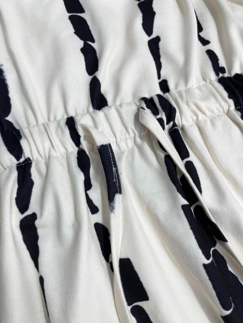 Women's Spring Summer Fall Tie Dye Thin Strap Split Thigh Waist Cinched Dress, Multicolor Floral Print, Casual Vacation