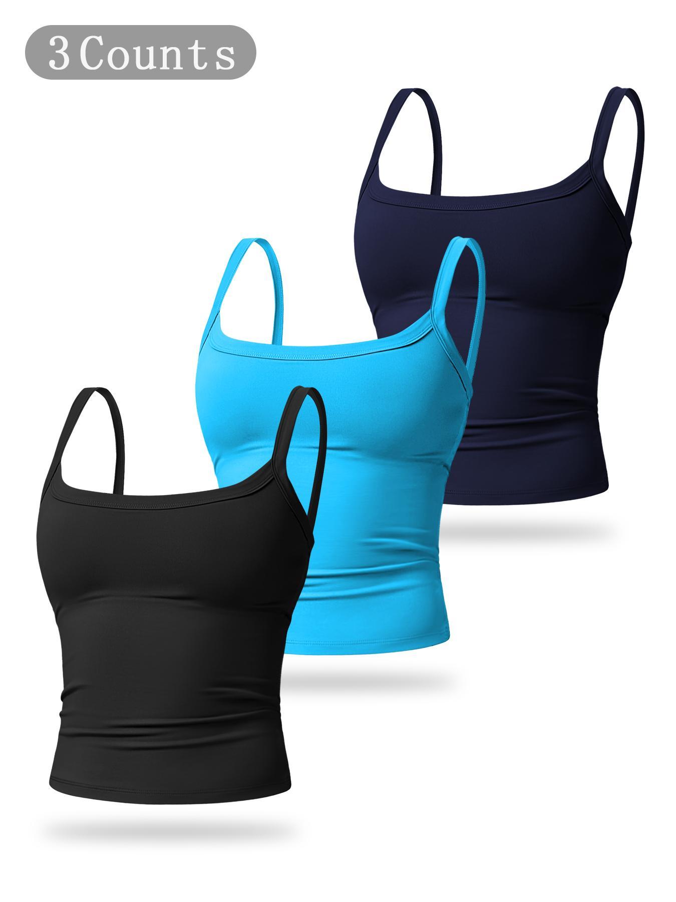 Women's Solid Color Wireless Sports Tank Top, Quick-Drying, Breathable, Comfortable Sports Vest, Ladies Sportswear for Indoor and Outdoor Wear, Workout Clothes for Women