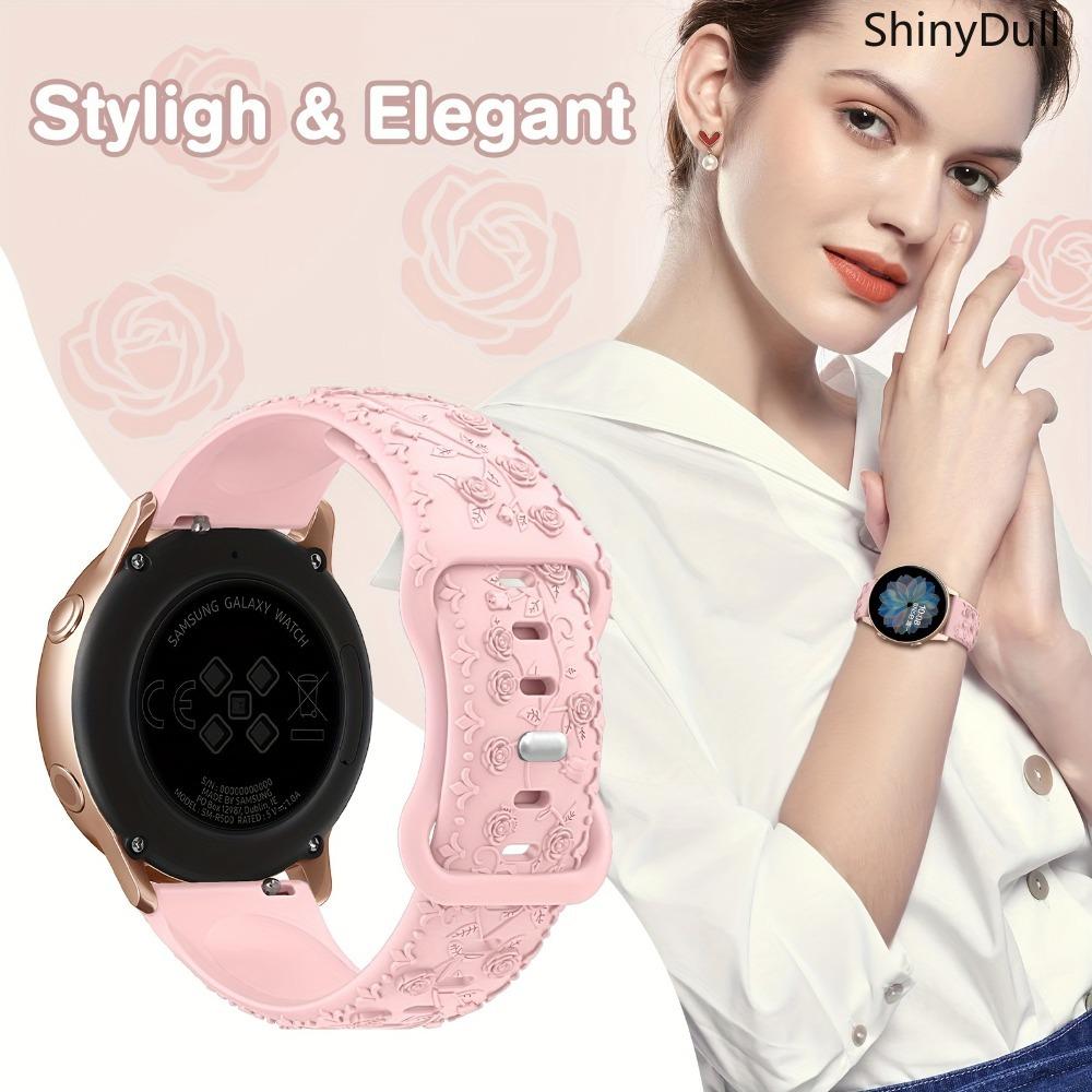 4-Pack Floral Engraved Watch Bands Apple Watch Bands – Sport Strap 38–49mm (Series 1–11, SE, Ultra / Ultra 2)Comfortable & Stylish for Women