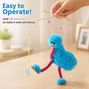 Toddmomy Ostrich Marionette Puppet Ostrich Hand Puppet Marionette String Toy String Doll Parent Interactive Educational Toys
