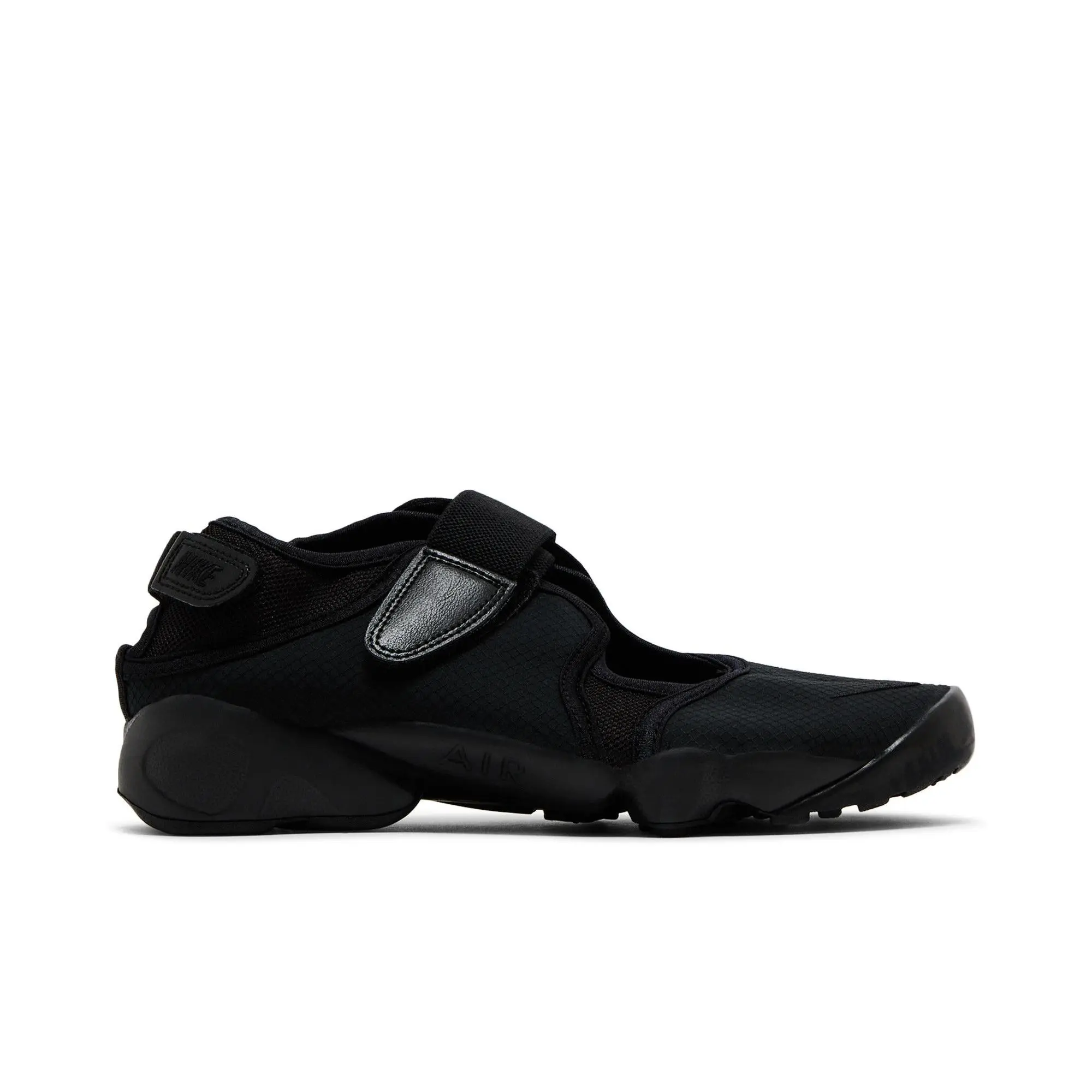 Nike Womens Air Rift Breathe 'Triple Black' (women's sizes) Black/Black/White running shoes DN1338 004