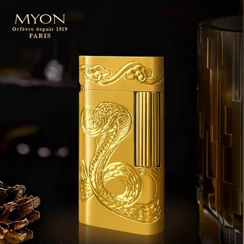 Luxury Gold Plated Vintage Lighter Full Copper Mini Size Unique Gift for Men Birthday Father Husband High End Fashion Collectible No Fuel Included