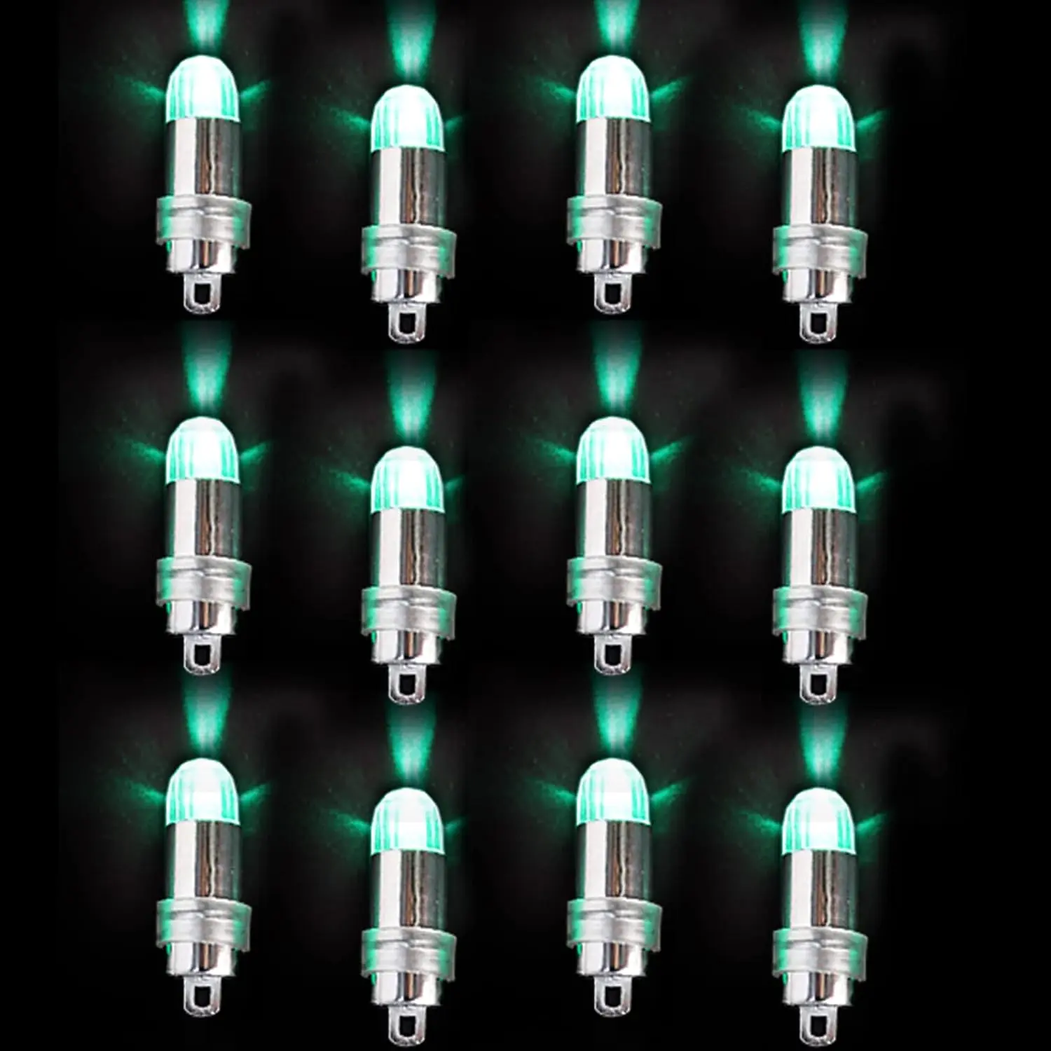 Non-Blinking LED Balloon Light, LED Party Lights,LED Paper Lantern Light, LED Mini Light for Party or Wedding Decoration (Green, Pack of 12)