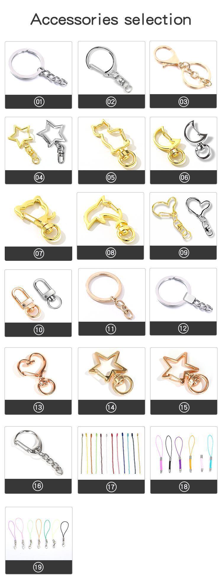 Custom Keychains Cartoon Llavero Photo Customized Anime Transparent Charm Hologram Clear Acrylic Personalized Key Rings for Gift