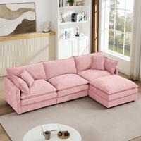 Pink + Chenille + 3 Seat