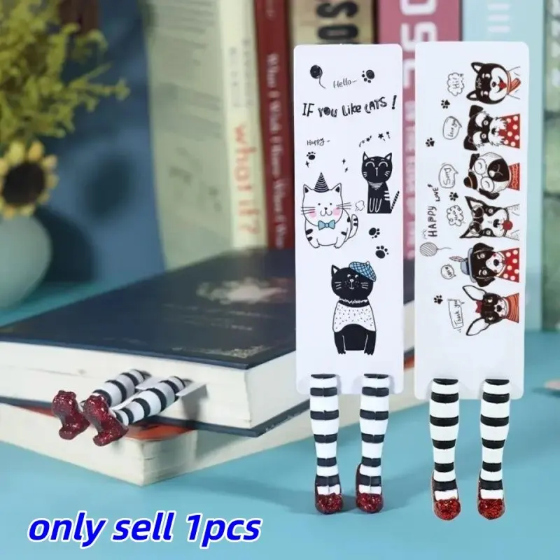 Creative 3D Witch Bookmark, Fun Student Stationery, Christmas Gift, Anime Style, Soft Gel Material, Reading Tag, Unique High Heel Shoe Bookmark