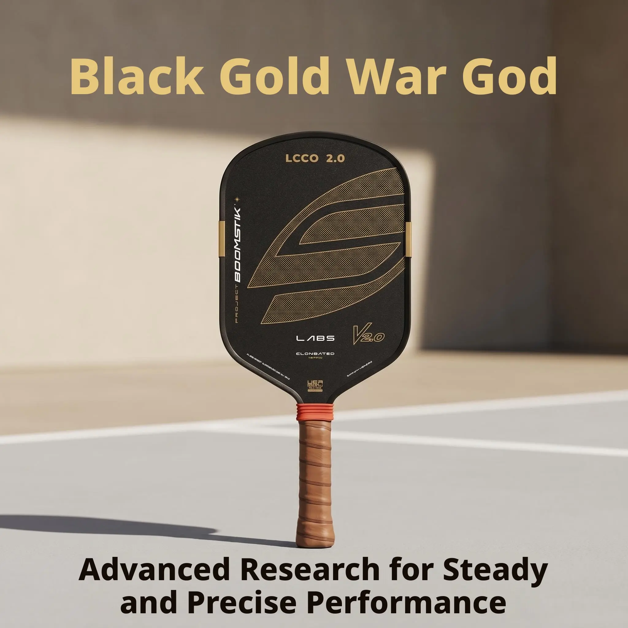 Gold War God Carbon Fiber Pickleball Paddle, Silent Slow Rebound, Lightweight Epp Core, Tpu Edge, Beginner Training Paddle