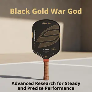 Gold War God Carbon Fiber Pickleball Paddle, Silent Slow Rebound, Lightweight Epp Core, Tpu Edge, Beginner Training Paddle