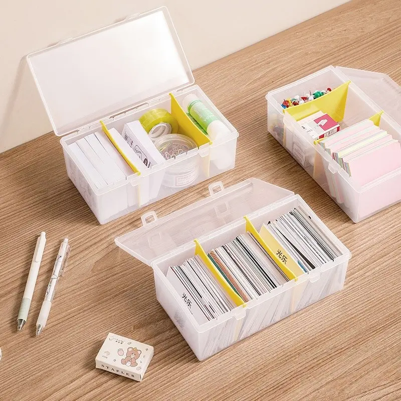 Portable Multi-Compartment Makeup Organizer, Dustproof Cosmetic Box for Lipstick, Cotton Swabs, Brushes, No Assembly Needed, Simple Design