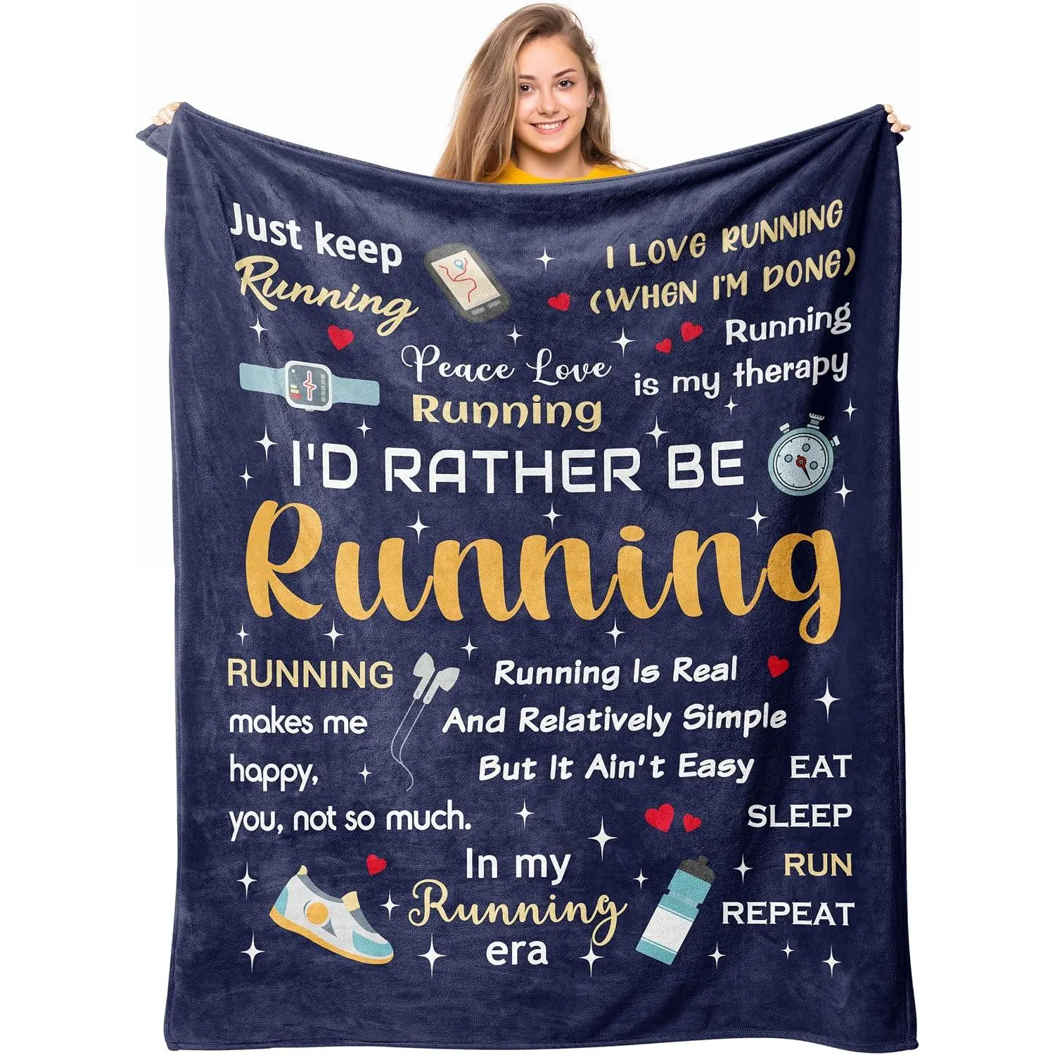 Running Gifts for Women/Men,  Gifts for Runners, Running Accessories for Women,  Country/ Presents, Track and Field  Blanket 50"X60"