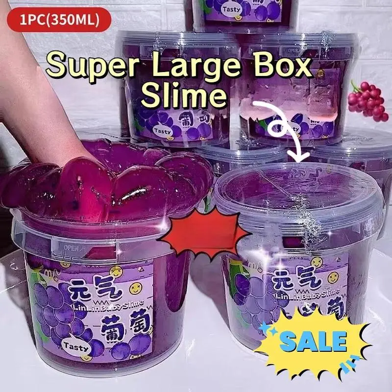 Soft Creative Large Bucket Slime Ornament - Non-Sticky Bubble Glue for Hand Stress Relief, Child-Favorite Desktop Decoration, Slime Party Gift for Home & Festive Use, Hand Str Relief