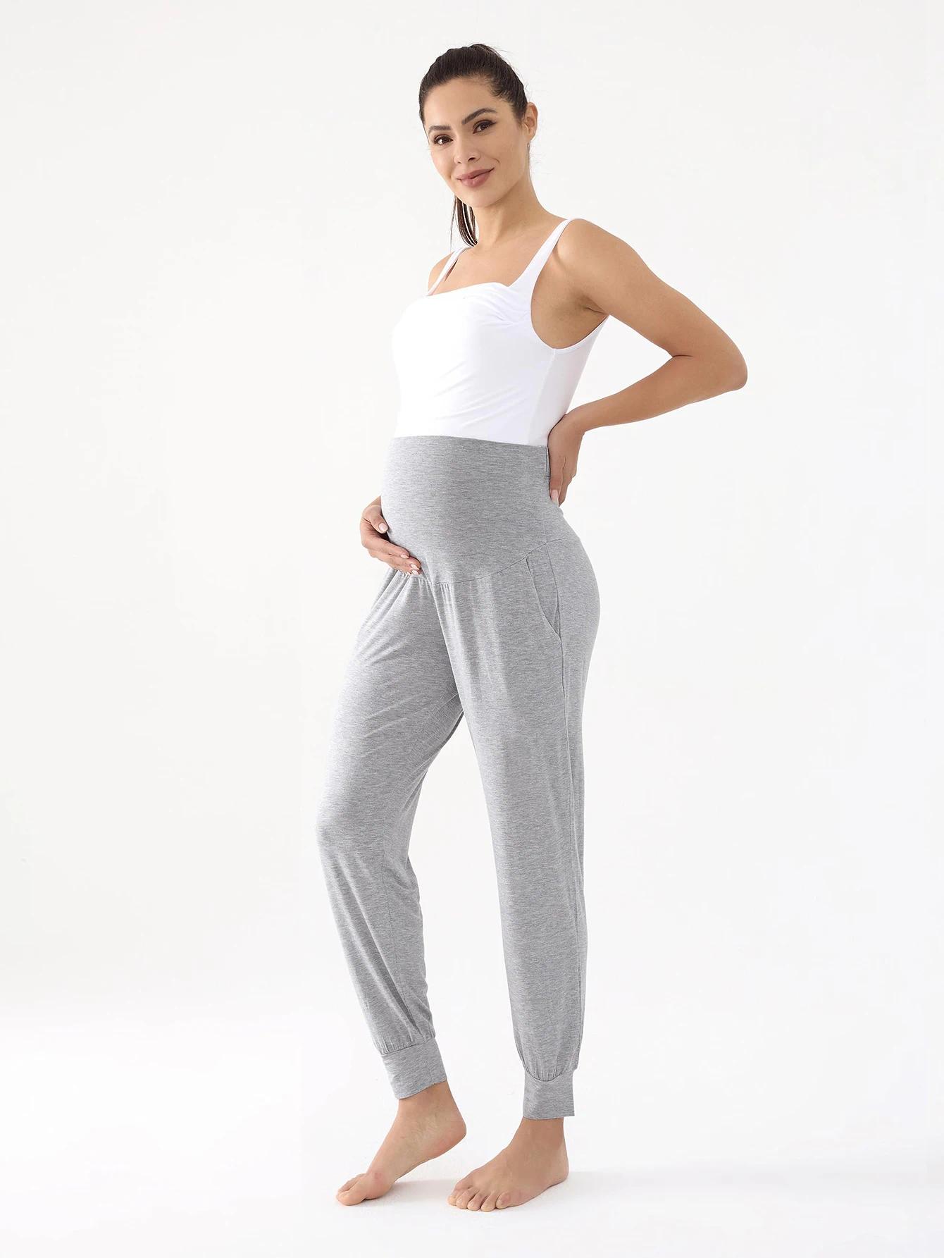 Black Maternity Yoga Pants, Casual and Versatile for Summer Sports and Yoga