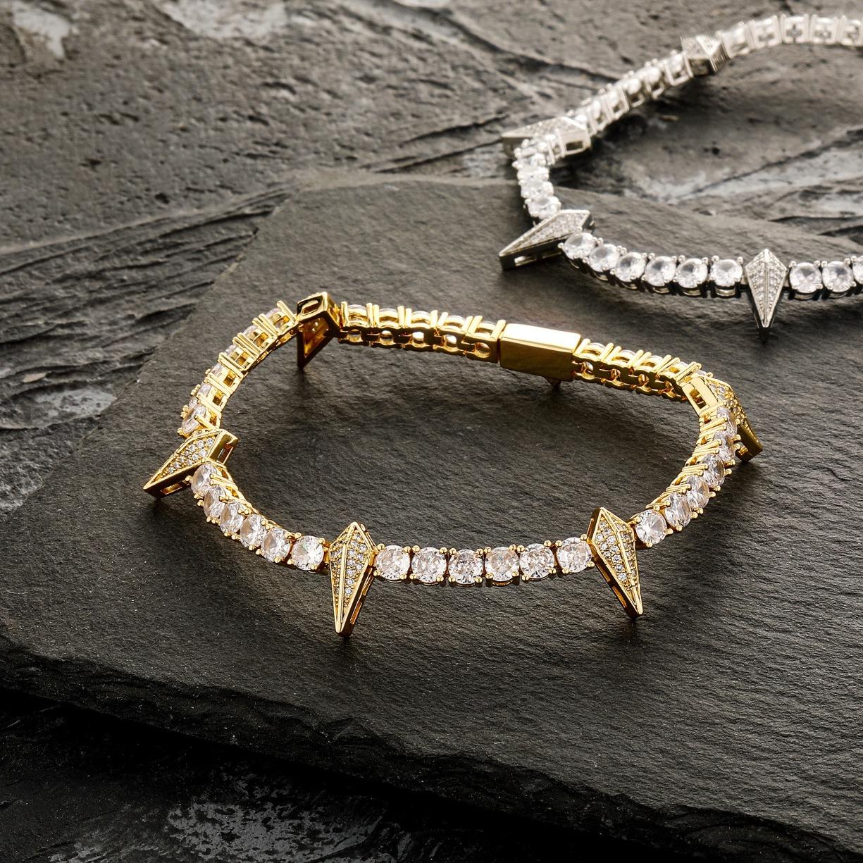 Men's Black Panther Moissanite Tennis Bracelet Iced Out Heavy Thick Chain Hip Hop Streetwear Jewelry for Men Trendy Statement Gift