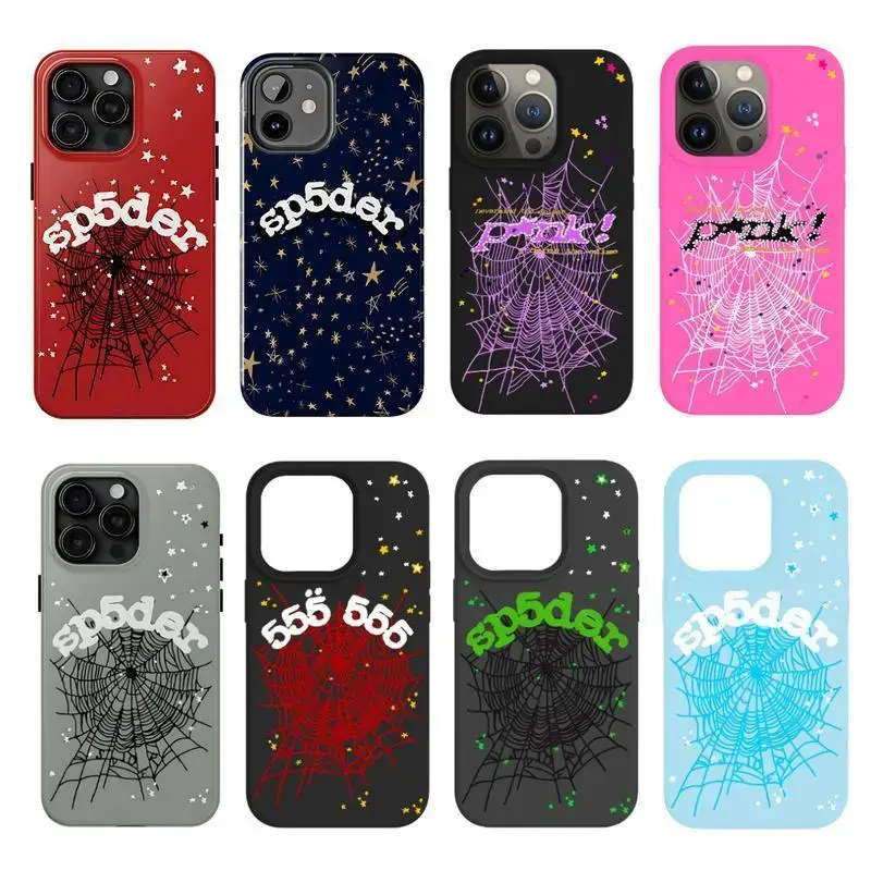 Sp5der Punk Style Phone Case, Sp5der Pink 555 Tough Phone Case, For iPhone 7 to iPhone 17.