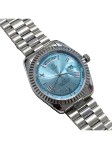 Fashion Luxury Waterproof Mens Quartz Watch Business Date Week Timing Stainless Steel Wristwatch For Daily Business Casual Outdoor Wear