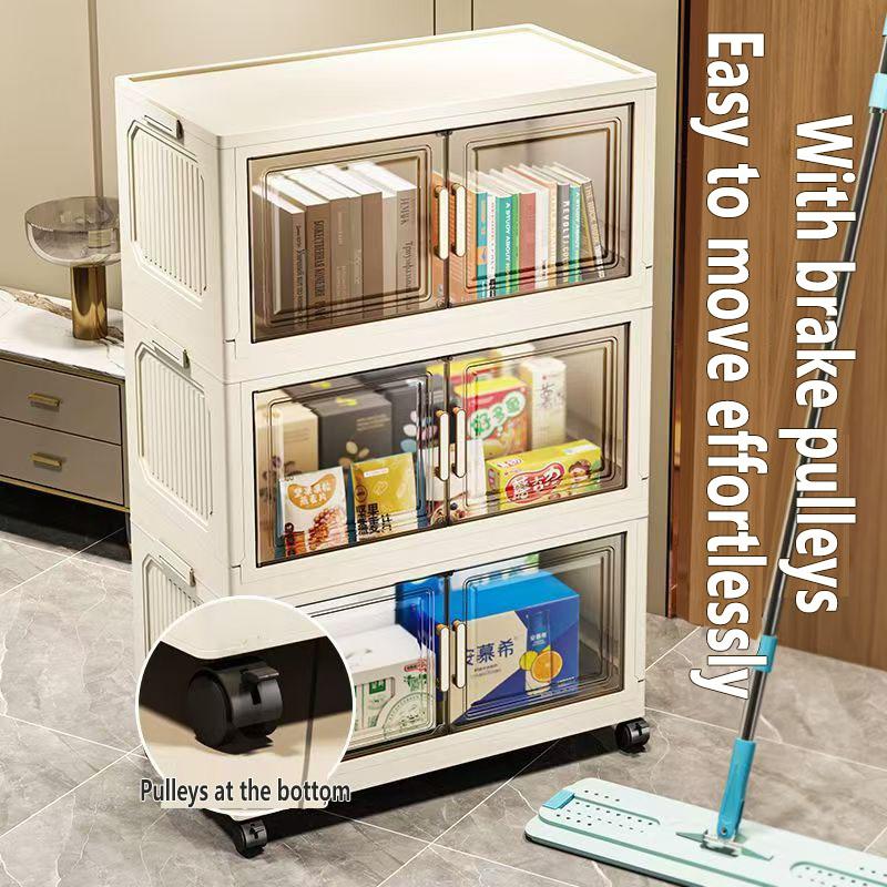 Foldable Storage Box, 1 Count Multi Layer Large Capacity Clothes Storage Box, Home Organizer for Bedroom, Living Room, Office, Collapsible Storage Box, Multilayer Storage, High Capacity Storage