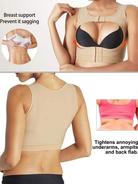 Classic U-Shaped Chest Corrector Bra, Adjustable Bra, Lifts & Prevents Sagging, Wide Elastic Band, Anti-Curling, Comfortable Fit, Women's Underwear