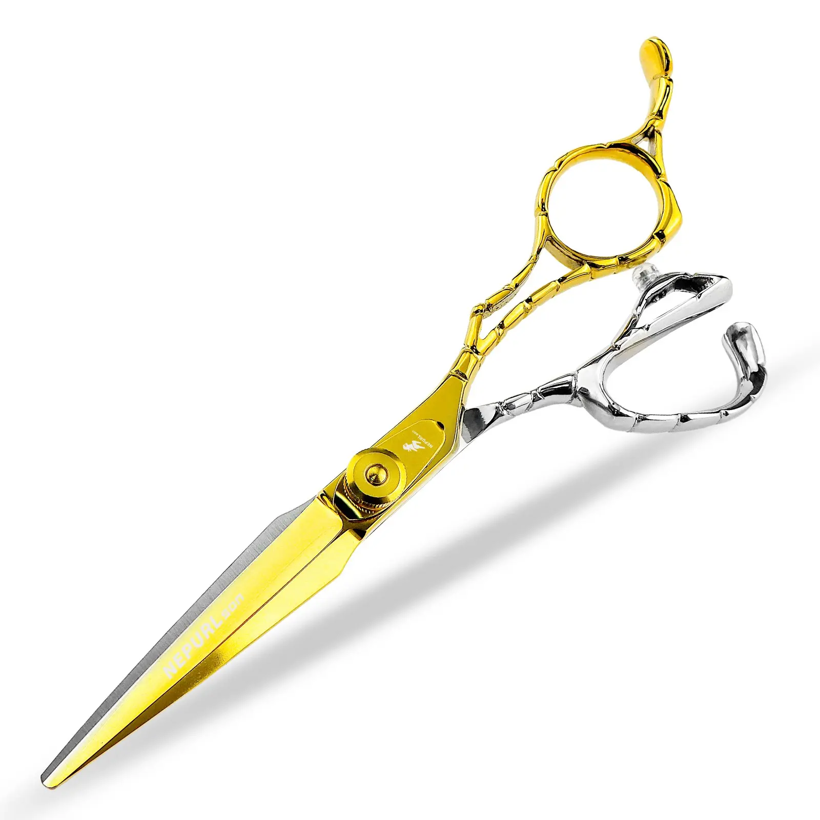 6.0 Inch Platinum High-End Haircut Scissors Vg10 Stainless Steel, Ergonomic Right-Hand Design, Unisex Home Use Trimming Shears