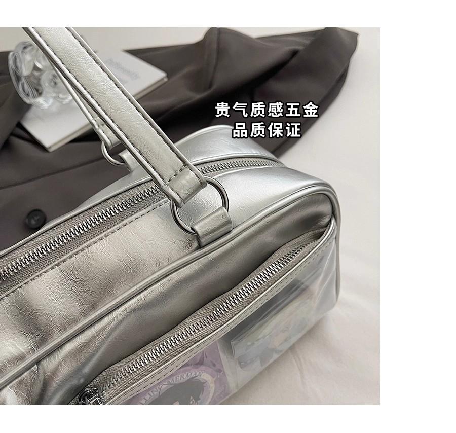 New Y2K Cute Ita Bag Large Capacity Fashion Shoulder Bag Lolita Girls Transparent Cosplay Underarm Bag DIY Badge Display Handbag