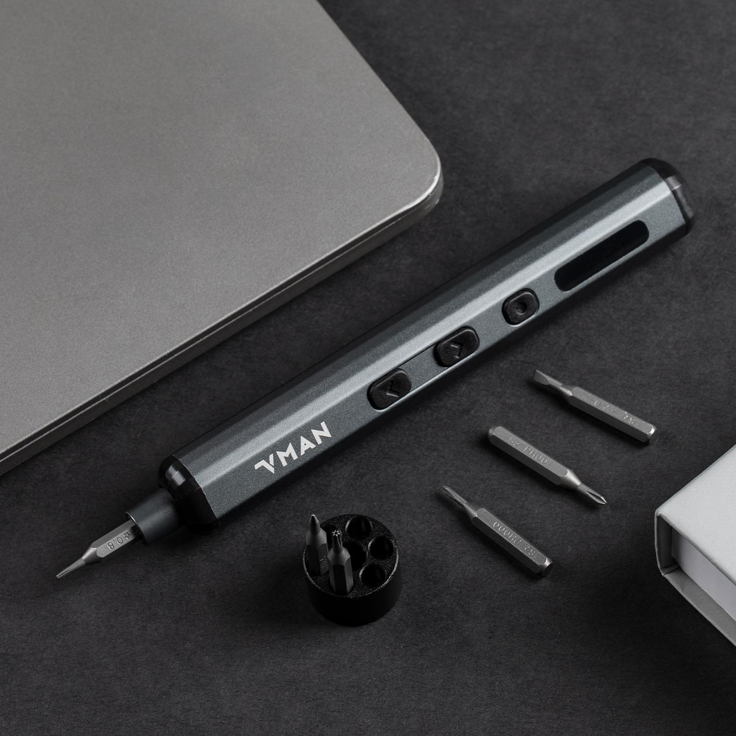 Mini Cordless 4-in-1 Rotary Tool Kit, Portable Electric Screwdriver with S2 Steel Bits, Adjustable Speed Electric Screwdriver for Electronics Repair