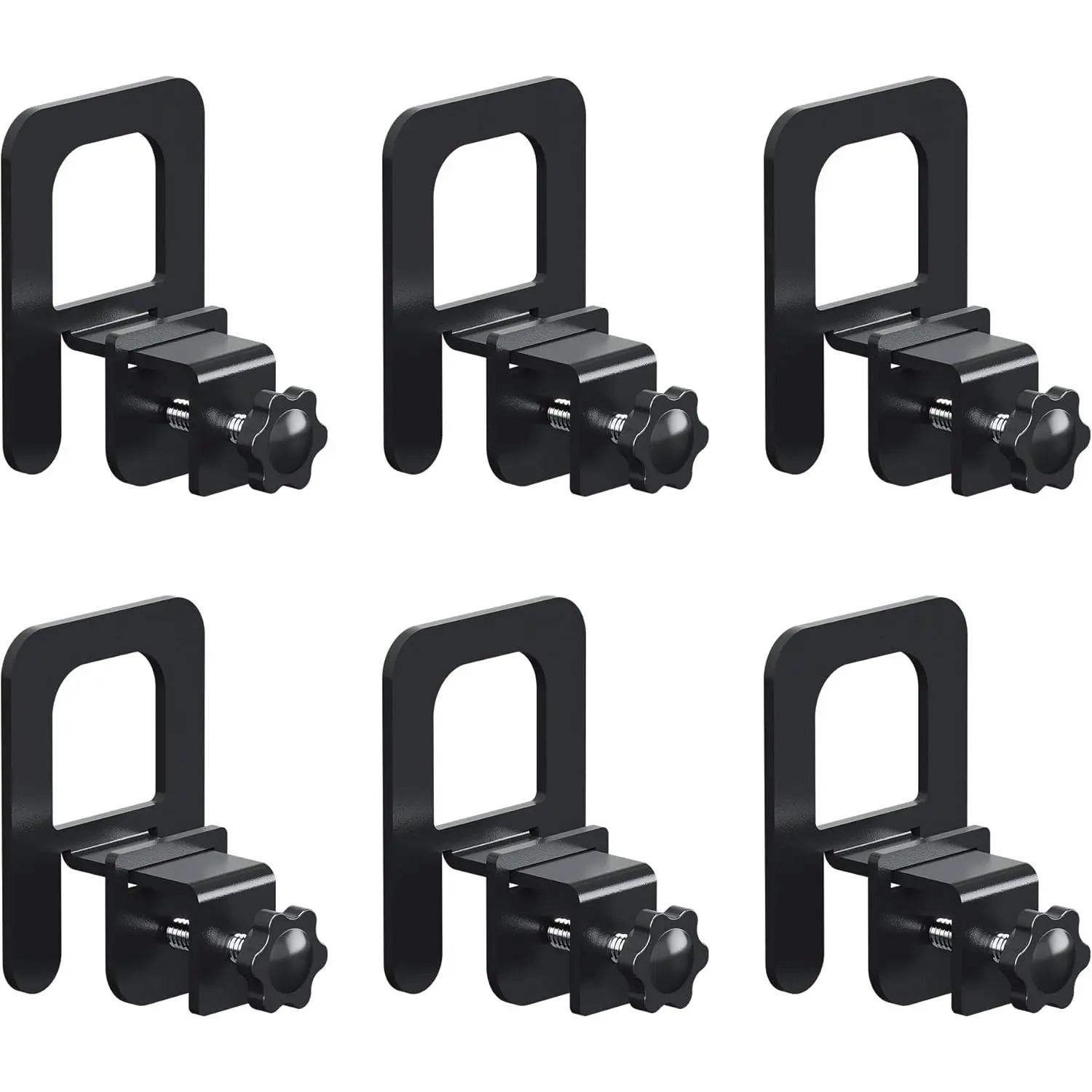 6 PCS Mattress Stoppers to Prevent Sliding, Adjustable Non Slip Mattress Holder for Metal Bed Frame, Keep in Place Sliding Gripper, Adjustable Anti-Slip Baffle, Black