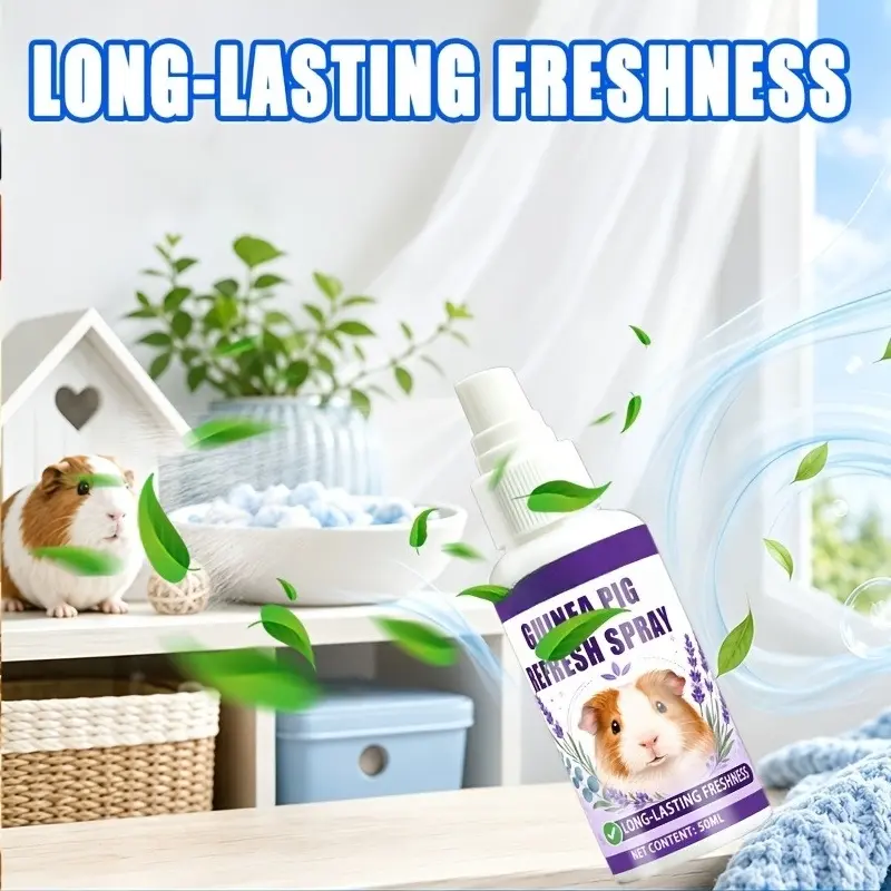 Dutch pig refreshing spray soft formula, elegant fragrance, long-term soothing odor and gentle care of fur, daily long-term use applicable: cats, puppies, Dutch pigs, rabbits and other companion pets.