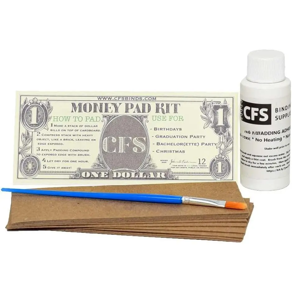 Pad Kit - DIY Padding Kit - Includes 2oz of  Precision Padding Compound -  Made Recycled chipboard and a pad Brush