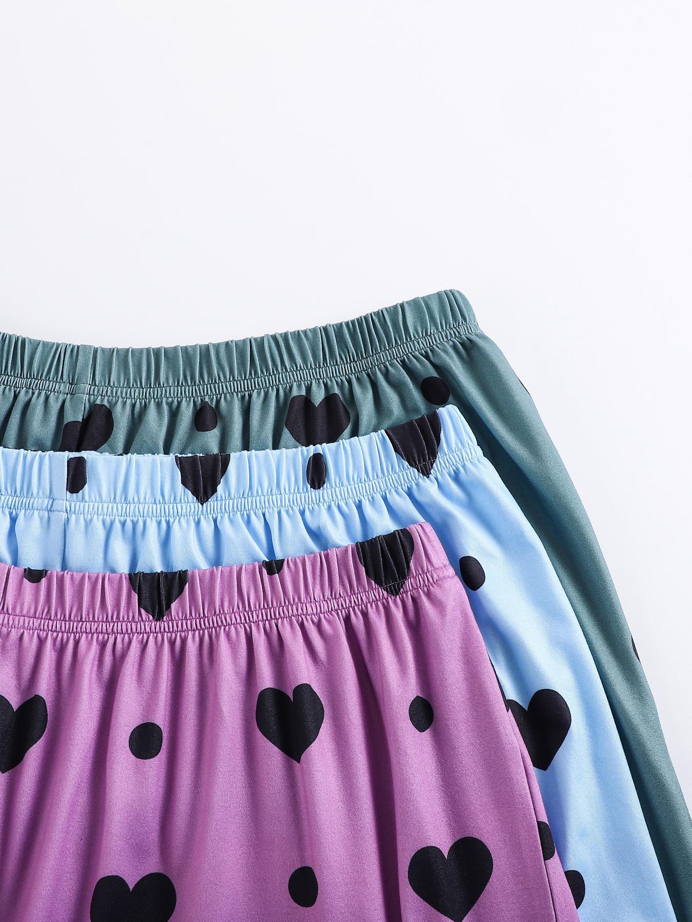 Plus Size Heart Print Elastic Waist Pyjama Set, Casual Sleeveless Spaghetti Strap Cami Top & Shorts PJ Set, Women's Sleepwear for All Seasons