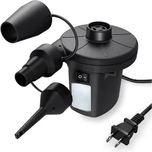 Quick-Fill Electric Air Pump with 3 Nozzles, AC 110V-120V Portable Inflator Deflator for Inflatables Pool Float Toys Air Mattress Bed Couch Swim Ring Tube Raft
