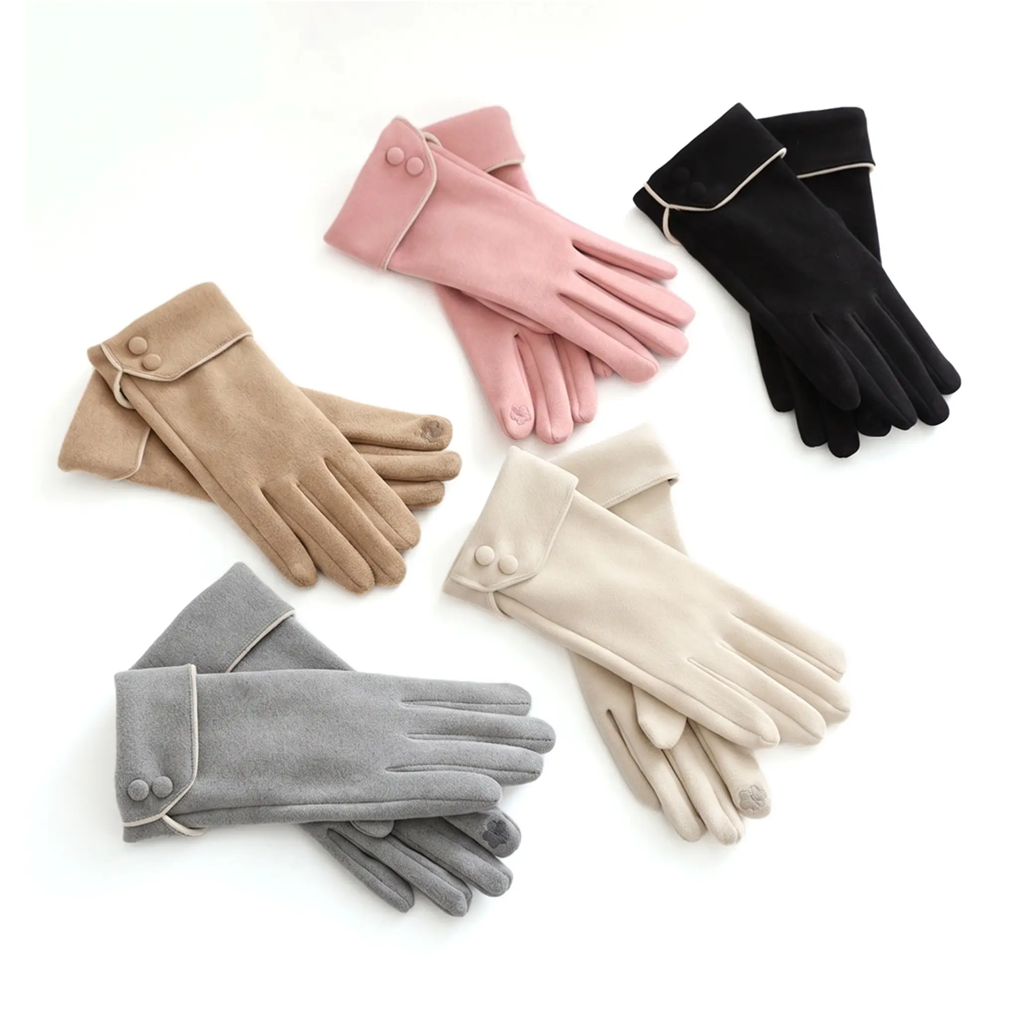 Women's Cozy Winter Knit Gloves - Windproof, Thermal Fleece-Lined, Touch Screen Compatible - 1 Size Fits Most for Cycling, Driving, Cold Weather Outdoor Essentials