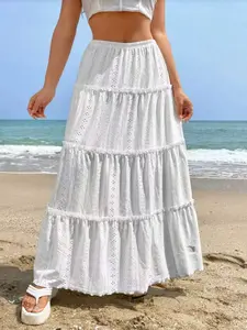 Summer Essential High-Waisted Slimming Breathable Cotton Dress, Elastic Waist Cake Skirt, Perfect for All Body Types, Comfortable and Stylish
