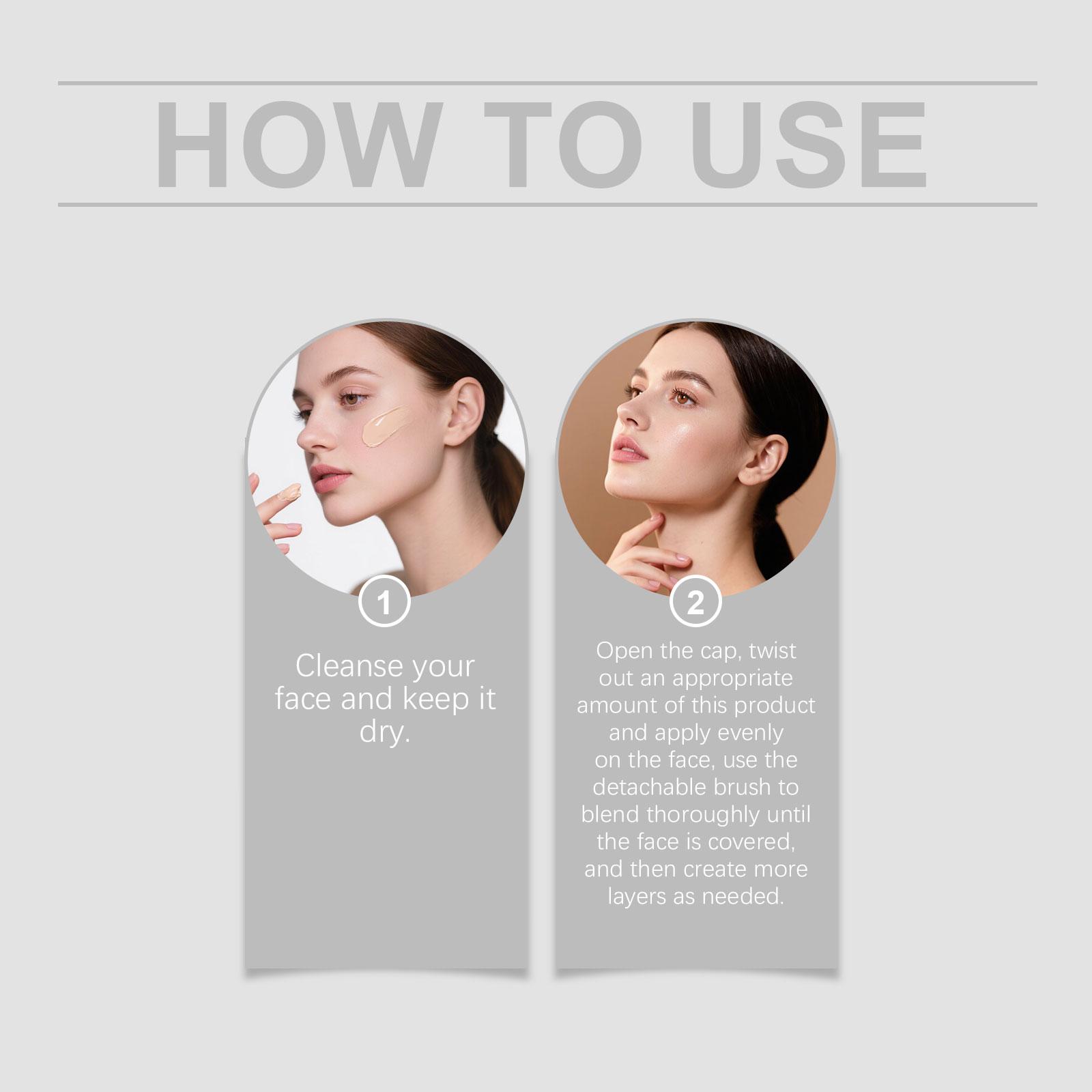 zephoco The Natural Color Two-In-One Color-Changing Foundation Stick Is Light, Moist, Natural, Adheres Well Without Sticking, And Provides A Light, Clear And Transparent Foundation