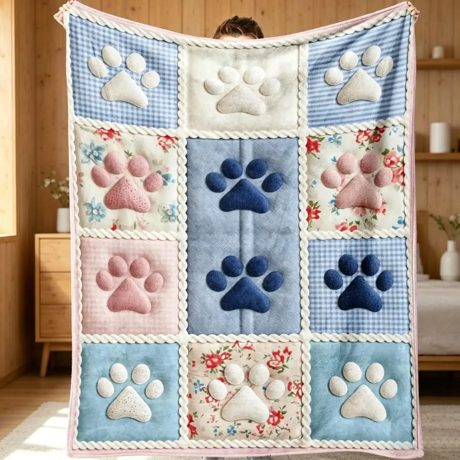 Soft Flannel Printed Pet Throw Blanket, Ultra Soft Warm Lightweight Sleeping Mat for Dogs Cats, Portable for Home Office Travel Car Use, Matches cooling blankets pillows couch cover for sofa bedding set comforter set,Birthday Christmas Gift For Pet Lovers