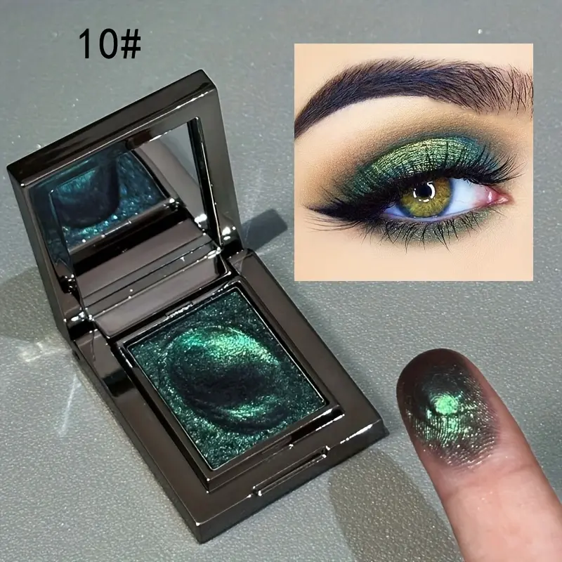 Chameleon luminous eyeshadow palette, Eyeshadow Makeup, pearl sheen and crushed glitter, multitone mashed potato texture, 3D highlight effect