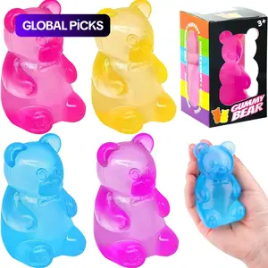 1/4 counts Gummy Bear - Sensory Fidget Toy with Jelly-Like Filling, Squeeze Toys, Stress Toys, Stress Relief Toys, Fidget Toy, Birthday Gifts, Gift Bag Stuffing