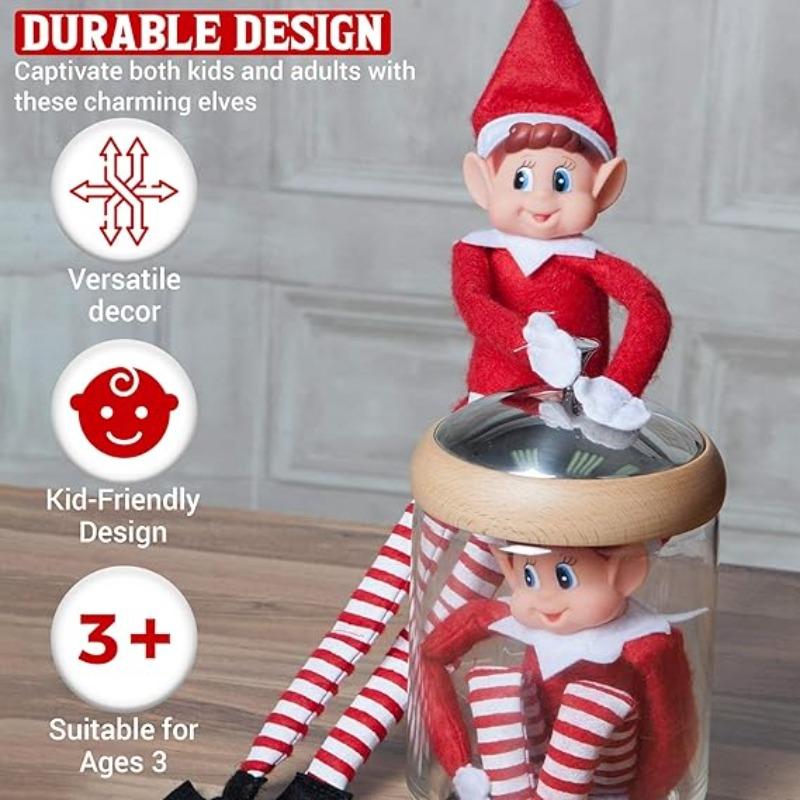 Christmas Elf Behaving Badly Plush Toy | Novelty Long Bendy Naughty Boy Christmas Elves Doll | 12 Inches