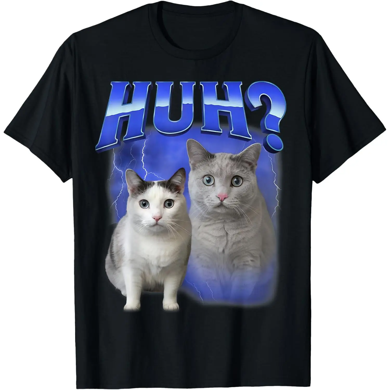 Huh Funny Dank Cat Meme Graphic T-Shirt