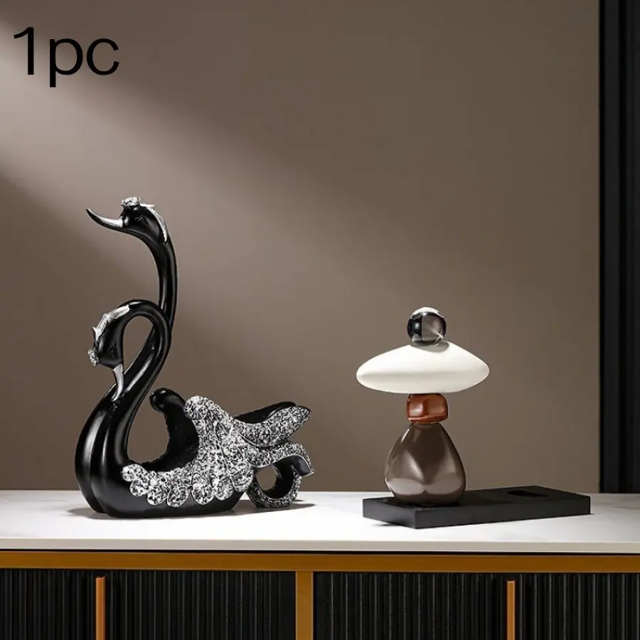 High-End Swan Wine Bottle Holder, Handcrafted Decorative Piece, Elegant Tabletop & Bar Cabinet Accent, Premium Wine Display Ornament
