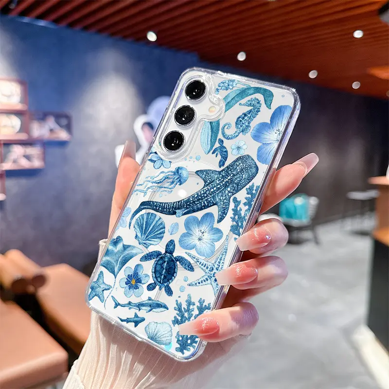 Phone Case - A Stunning Phone Case Featuring Whale Sharks, Sea Turtles, Jellyfish for  Galaxy A05s A06 A07 A14 A15 A16 A17 A23 A24 A25 A26 A34 A35 A36 A37 A54 A55 A56 A57 S10E S20 S21 S22 S23 S24 S25 S26 Fe Plus Ultra Edge Note9 Note10 Note20, Acce