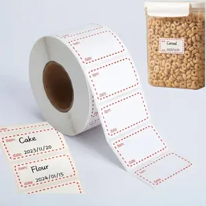 1 roll/1000 sheets self-adhesive label, premium household label, 50 x 25mm writing adhesive label, home, office, kitchen, jam jar, freezer label, writing sticker