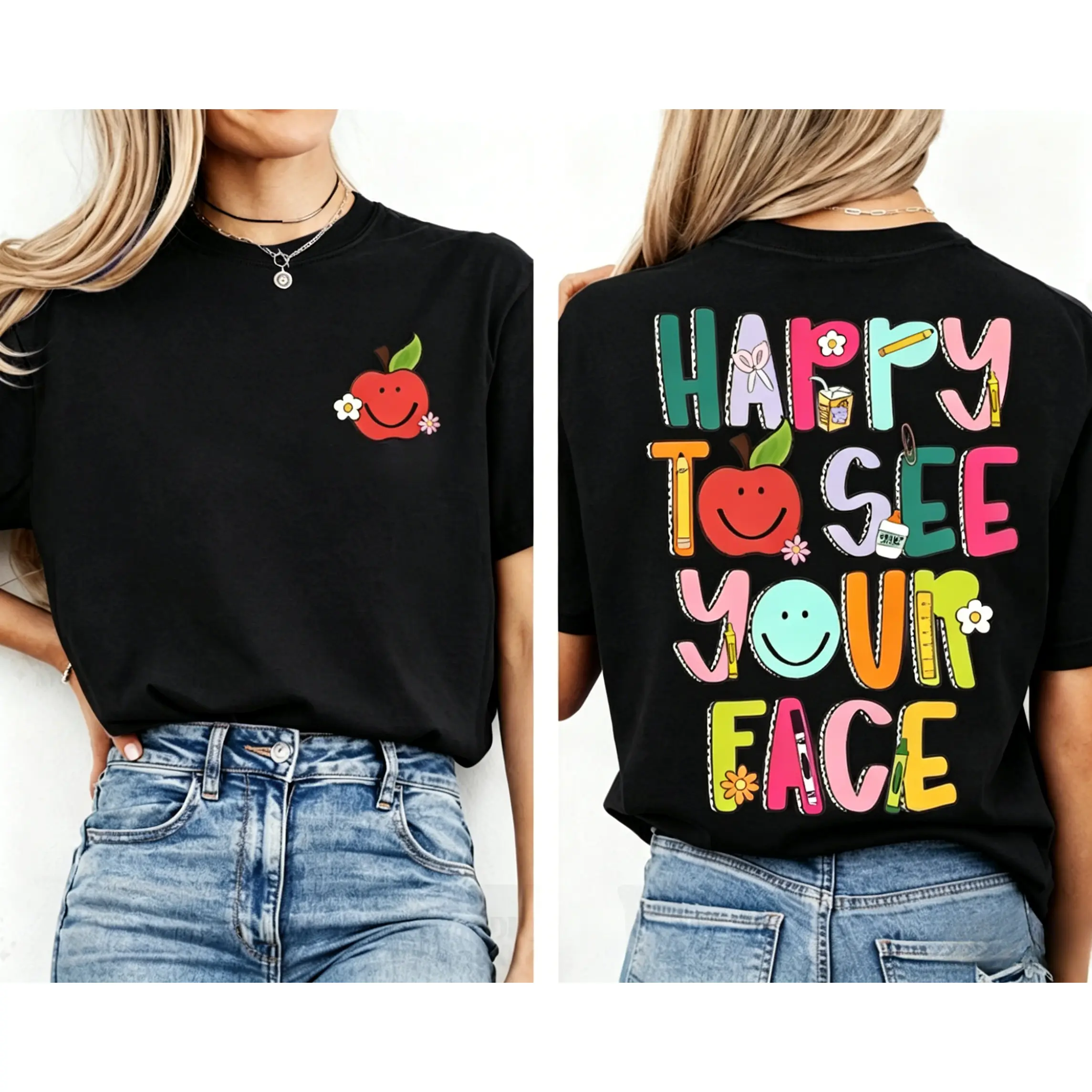 Happy To See Your Face T-Shirt, Teacher Shirt, Back to School Shirt, Teacher Life Shirt,Teacher Appreciation, New Teacher Gifts