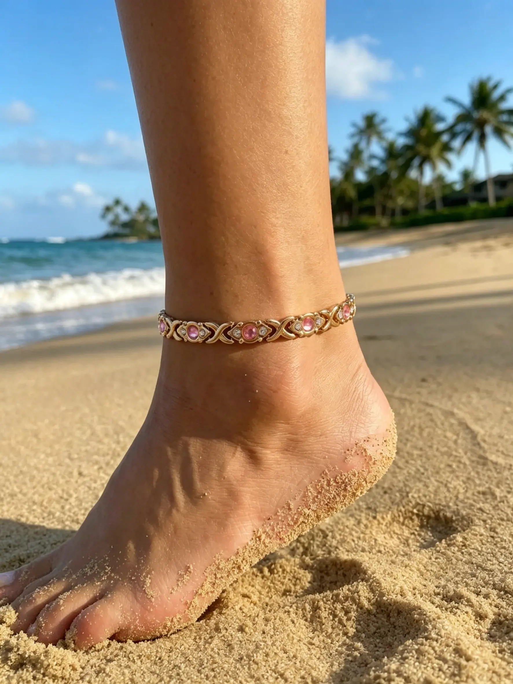 Magnetic Copper Anklets for Women, Copper Ankle Bracelet, Pure Copper with Magnets for Feet & Ankles, Fashionable Jewelry Trendy Accessories