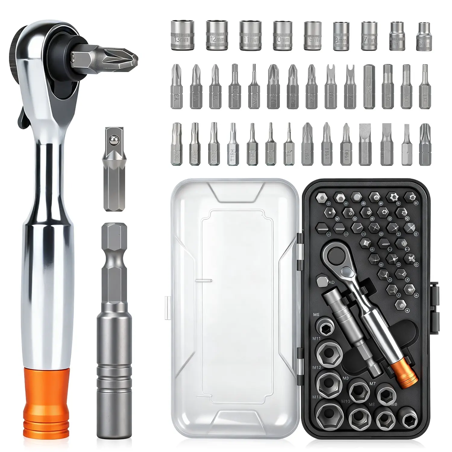 40 in 1 Screwdriver Set, Magnetic Interchangeable Screwdriver Kit, Compact Portable Ratchet Screwdriver Tool Box for Home Repair
