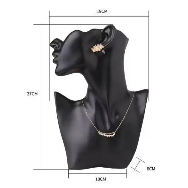 1pc Resin Side Face Mannequin Jewelry Display Stand Head Bust Portrait Necklace BraceletS Earrings Jewellery Storage Rack Holder