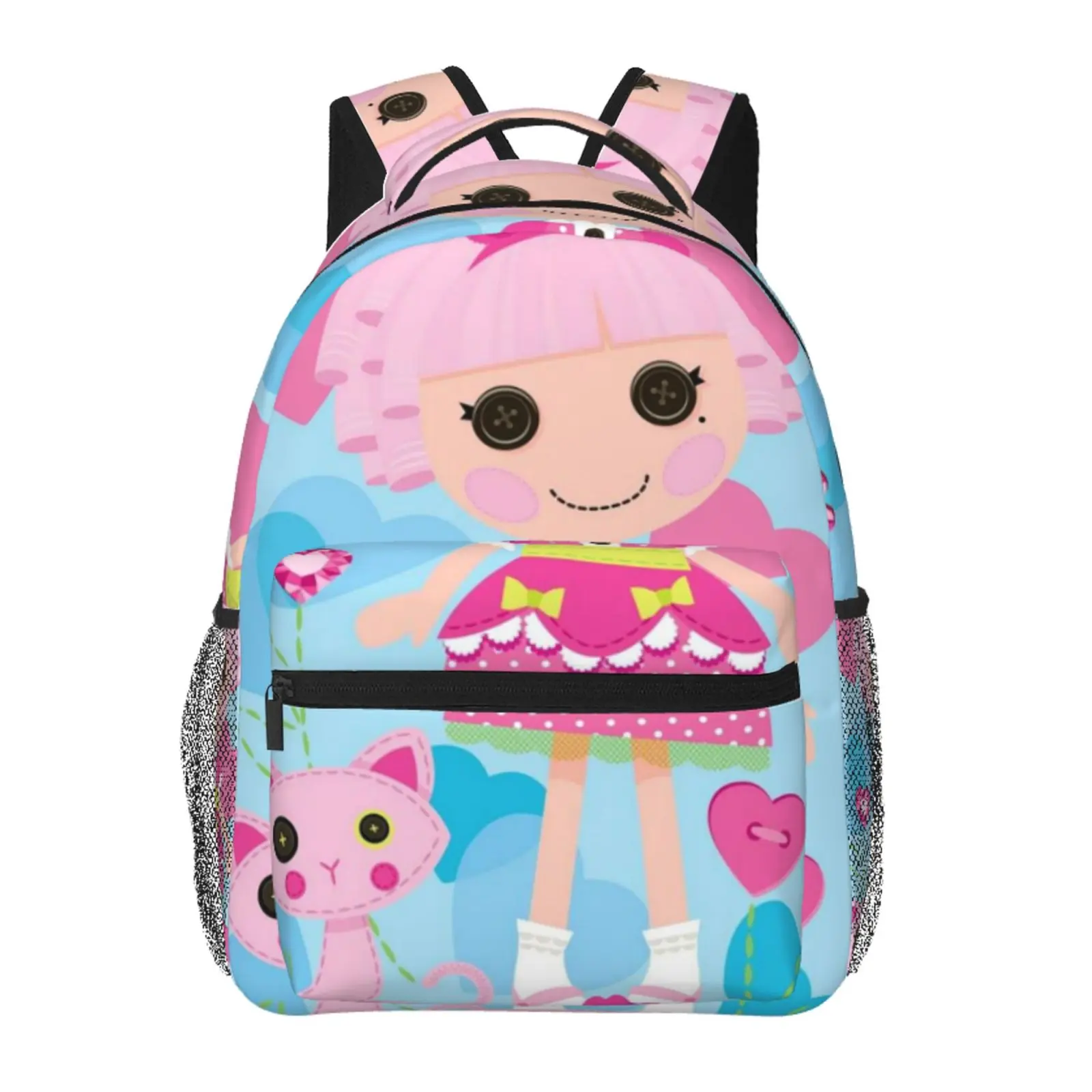 Anime Backpack Lalaloopsy School bag Cute Girls Boys Teens Backpacks Kawaii Kids Lightweight backpack with adjustable straps Bookbag with for office travel bag