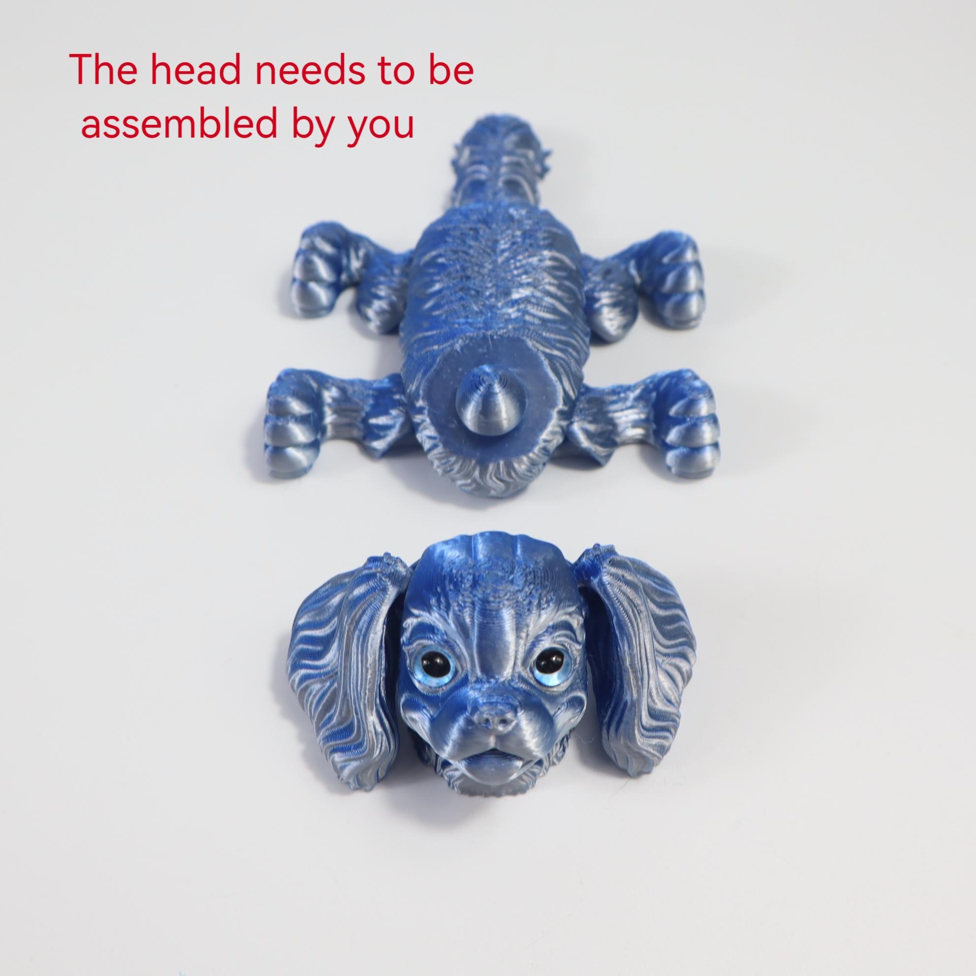 3D Printed Poodle Dog Figurine, Large & Small Sizes Available Decorative Fidget Figurine, Durable Plastic Material, Perfect Gift for Any Occasion, Articulated Fidget Figurines, Doll Figurines, Collectible Figurines