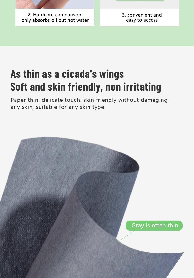 Blotting Papers for Oily Skin & Makeup Lovers - 50 Sheets with Mirror and Powder Puff | Bamboo Charcoal Absorbs Excess Oil, Keeps Skin Fresh and Matte Throughout the Day