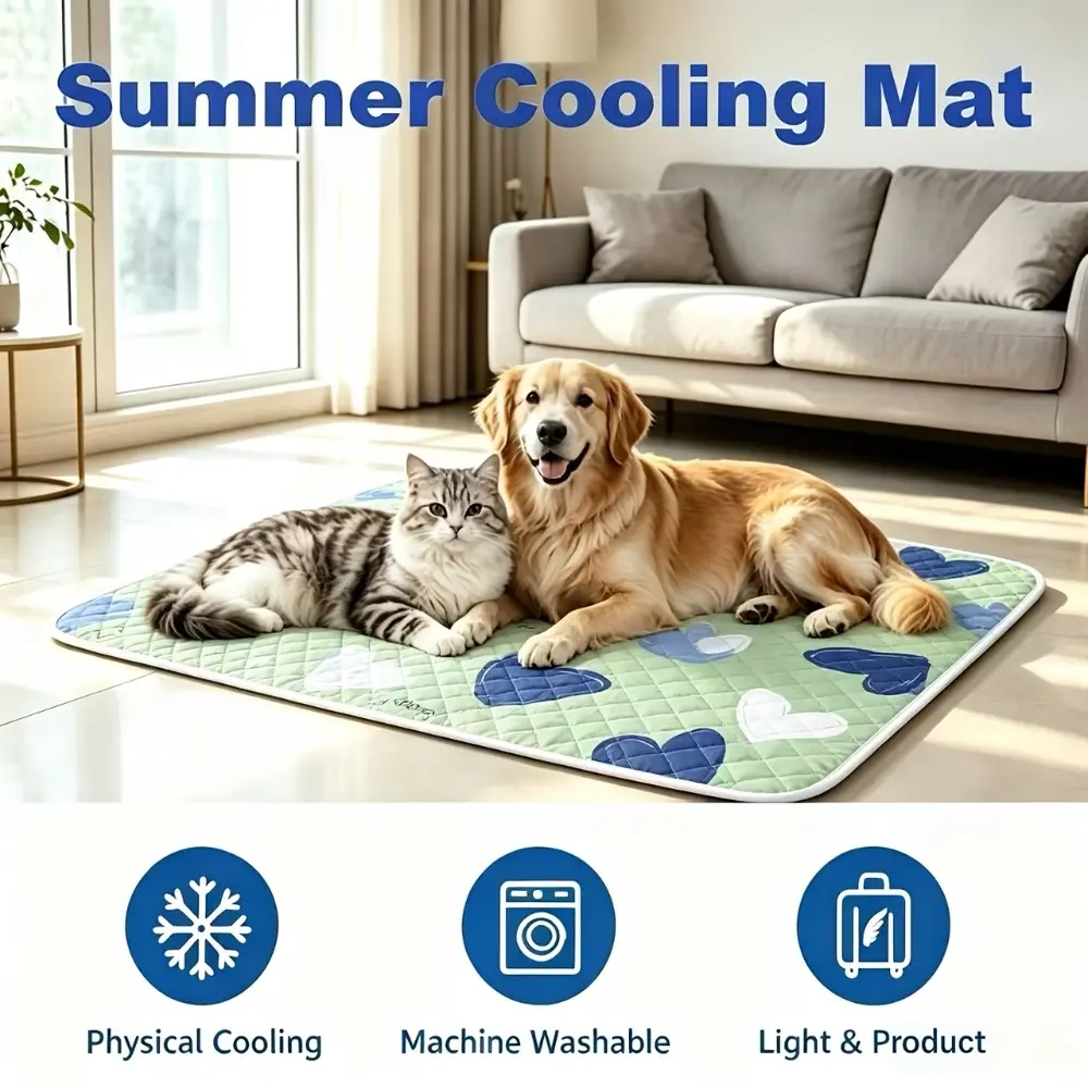 Summer Pet Mat, Extra Large Cat Mattress, Sweat Absorbing Fabric | Breathable Mesh Bed | Durable Polyester - Keep your cat and dog cool and comfortable all summer long, suitable for small, medium and large pets